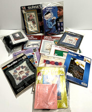 13 Assorted Mixed Vintage Needlepoint Cross S...