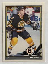 1991-92 O-Pee-Chee #134 Wes Walz Boston Bruins