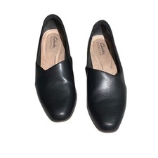 Clarks Juliet Palm Black Loafers Women  s Size 7M   Classic, Minimalist, Slip-On