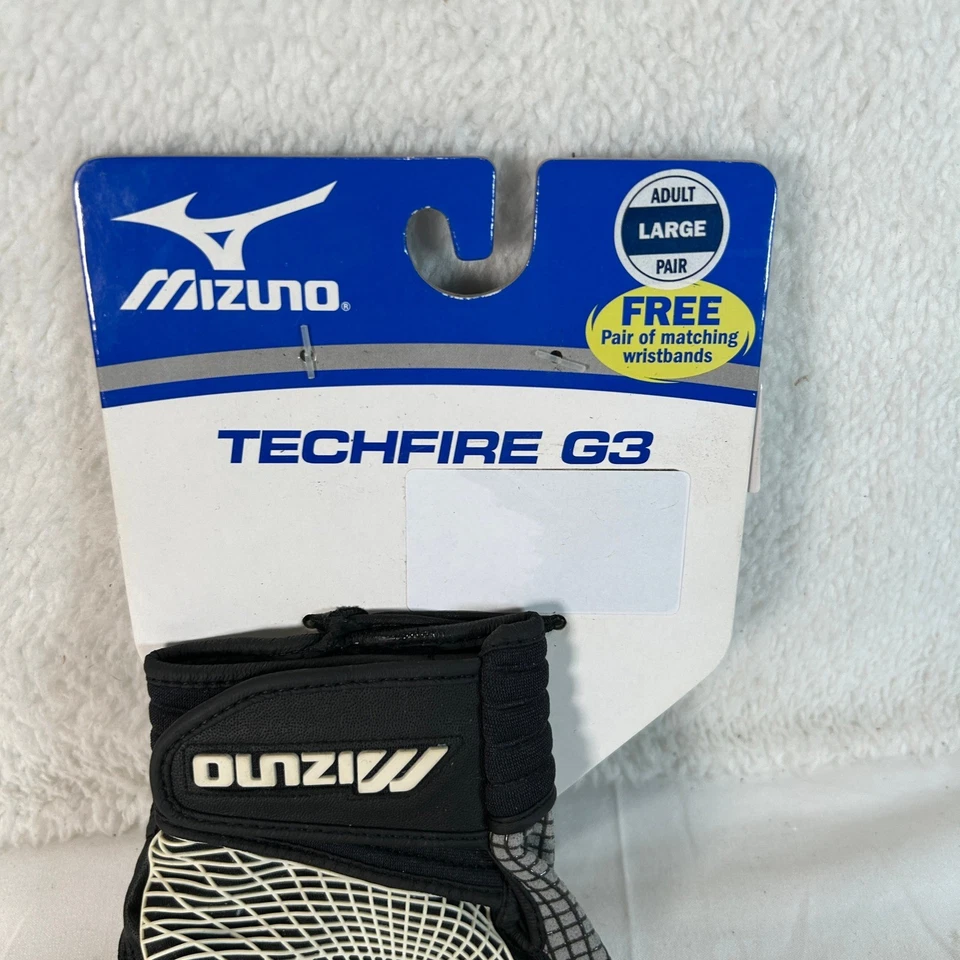 Mizuno Techfire G3 Adulto Par Grande Guantes de Golf con Pulseras Negro Nuevo Foto 2 de 4