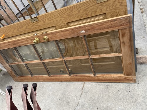 Solid Core Wood Front Entry Door 36x80 Left-Hand Swing Clear Glass w/Hardware