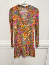 Floral Midi Dress for Women - Size Small