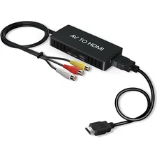 RCA to HDMI Converter, AV to HDMI Converter Adapter, Composite to HDMI Converter