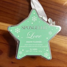 Spongelle LIVE: SNOW FLOWER Ornament Body Buffer Sponge Exfoliates New