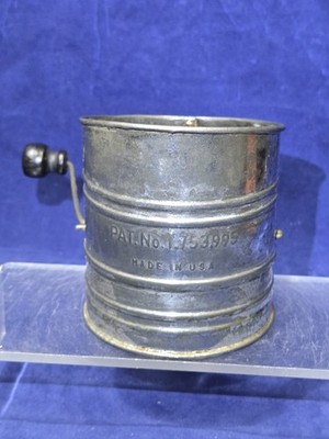 Vtg 1930s Jacob Bromwell Mini 1 Cup Flour Sifter Pat 1753995 Antique Tin Country