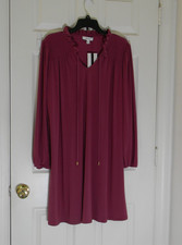 Nine West Dress from the Ground Up Plumberry Sz L Shirt Shift Dress NWT