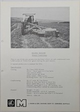 Original Mann's Mocon Mower Conditioner Single Sheet Brochure, c 1974