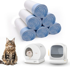 120 Count Self-Cleaning Cat Litter Box Liners, 18"X 12.6", Heavy Duty Drawstring