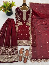 3 Piece Pakistani Dress Salwar Kameez Ready To Wear Suit Wedding Party Bollywood