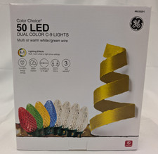 GE Color Choice 50ct C9 32.6ft Multicolor/Warm White LED Christmas String Lights