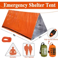 2 Person Emergency Tent Waterproof Rescue Survival Shelter Blanket Outdoor Tents