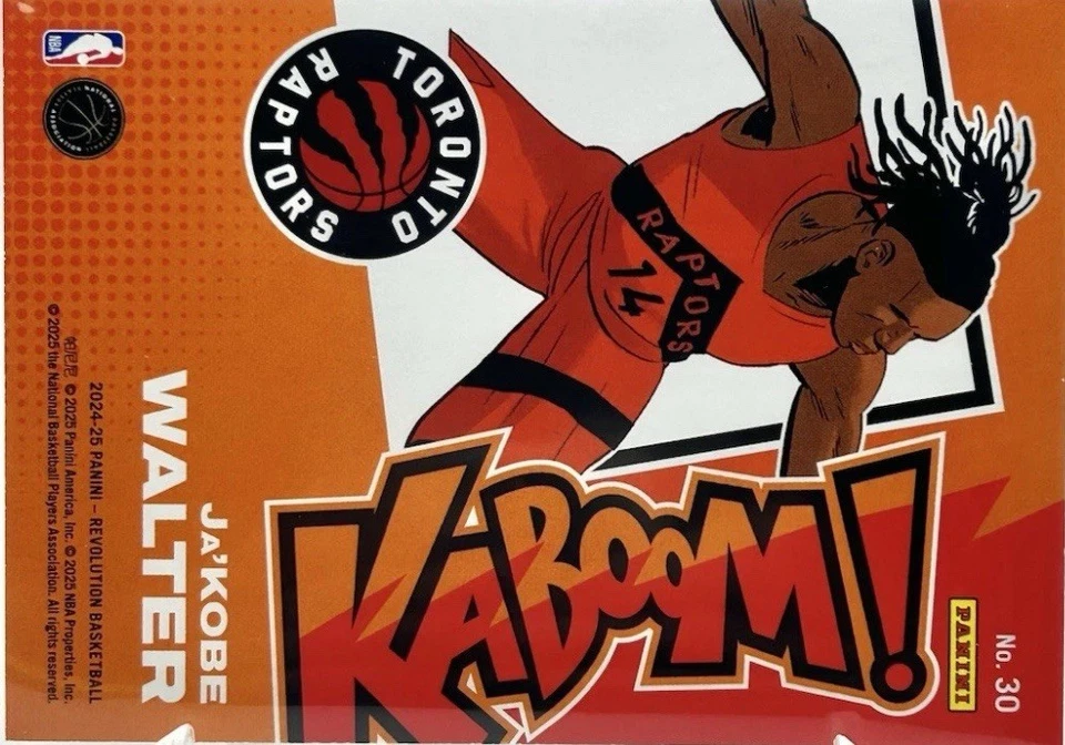 Chaser Pack!!!2024-25 Panini Revolution Ja'Kobe Walter KABOOM! #30 Rc Foto 2 de 2