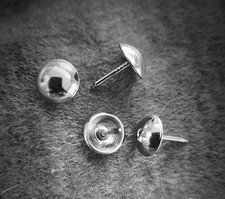 Nickel Plated Steel 1/2" Decorative Upholstery Nailheads Lot of 200