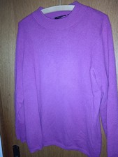 Dame  Cashmere Pullover 100% Lila Gr. 46