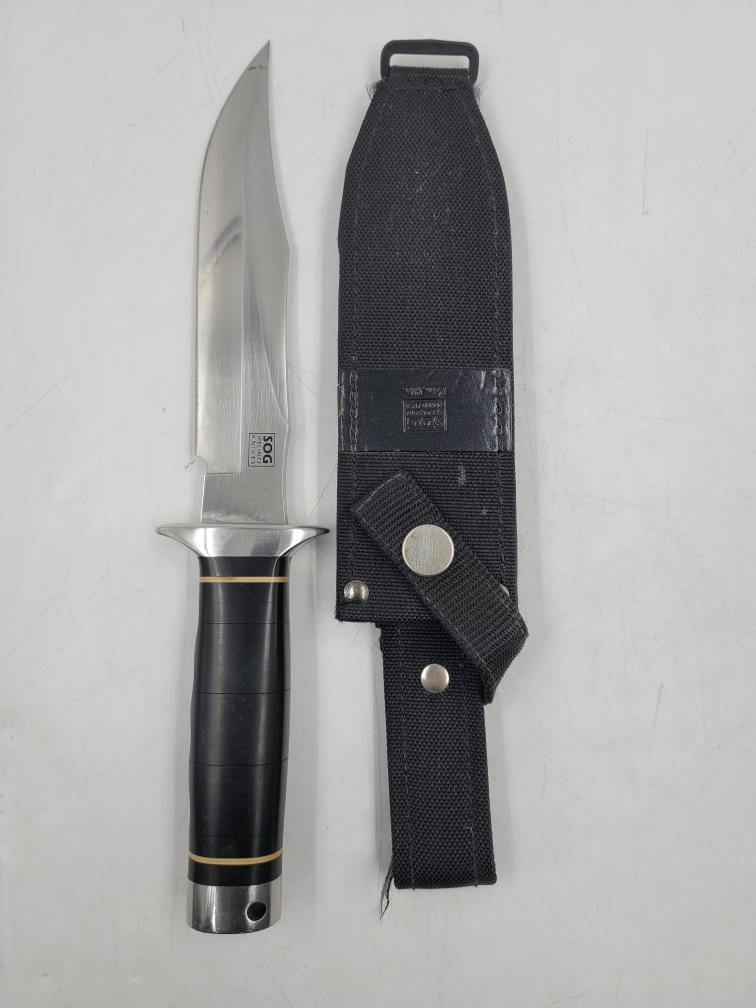 SOG Trident S2 Original Knife Seki Japan w/ leather sheath