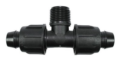 40 Pack Irritec 3/4'' Easy Loc Male Hose Tee