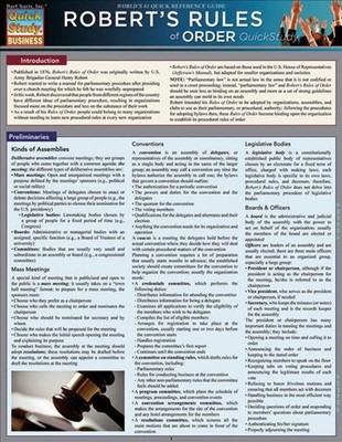 Robert's Rules of Order Quick Study by BarCharts, Inc. (English)