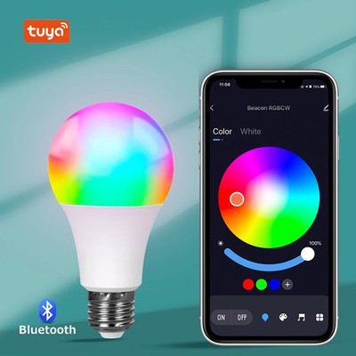 Tuya Smart Led Bulb E27 220V Smart Light Dimable Bluetooth RGB Lamp APP