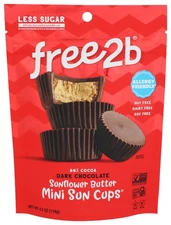 Free2B Foods Chocolate Dark Mini Cups 4.2 oz (Pack of 6)