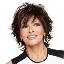 Raquel Welch Trend Setter Mid-Length Shag Wig, Large Cap SS4/10 Shaded Iced Java