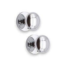 Image of Door Knobs Pair Victorian Brass Mortice Internal Pull Handle Solid Brass 52mm