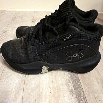 Under Armour Boys Black High Top Lace Up Athletic Sneaker - Pre-Owned Good