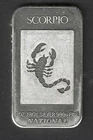 ZODIAC SIGN – SCORPIO   .999 SILVER ART BAR
