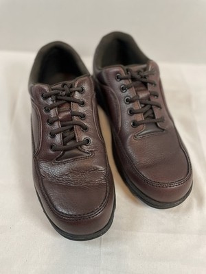Rockport Eureka Mens 8W Brown Leather Walking Shoes Comfort Casual Sneakers C24