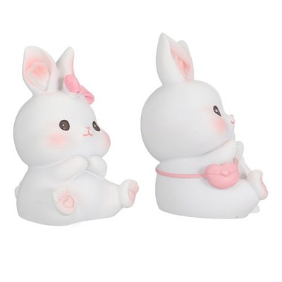 2pcs Osterhasen Ornament Cake Topper Tabletop entzückende Kaninchendekoration