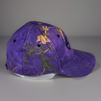 Realtree Purple Camo Hat Cap Xtra Colors Black Rack Logo