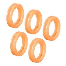10Pcs 24mm Key Cap Cover Rings Identifier Coding Tag Silicone Sleeve Orange