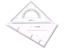 Large Triangle Ruler Square Set,Triangle Protractor,2 Pieces Size 3 