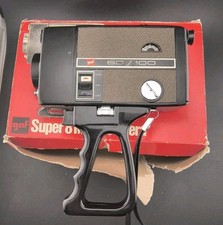 Vintage GAF SC/100 Super 8 Movie Camera  For Parts or Repair  W/ Box  Film