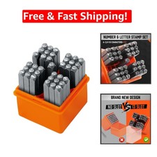 DIY Jewelry Stamping Kit: 37-Piece Number/Letter Stamps for Metal, Wood, Leather