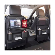 2 Pack Universal Foldable Car Backseat Organizer with Table Tray, Car Seat Ba...