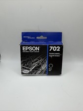 Genuine Epson 702 Black Ink Exp 08/2027 WF-3720 WF-3730 Sealed