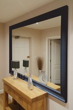 Extra Large Mirror Black Modern Big Leaner Wall Wooden UK MADE MirrorOutlet