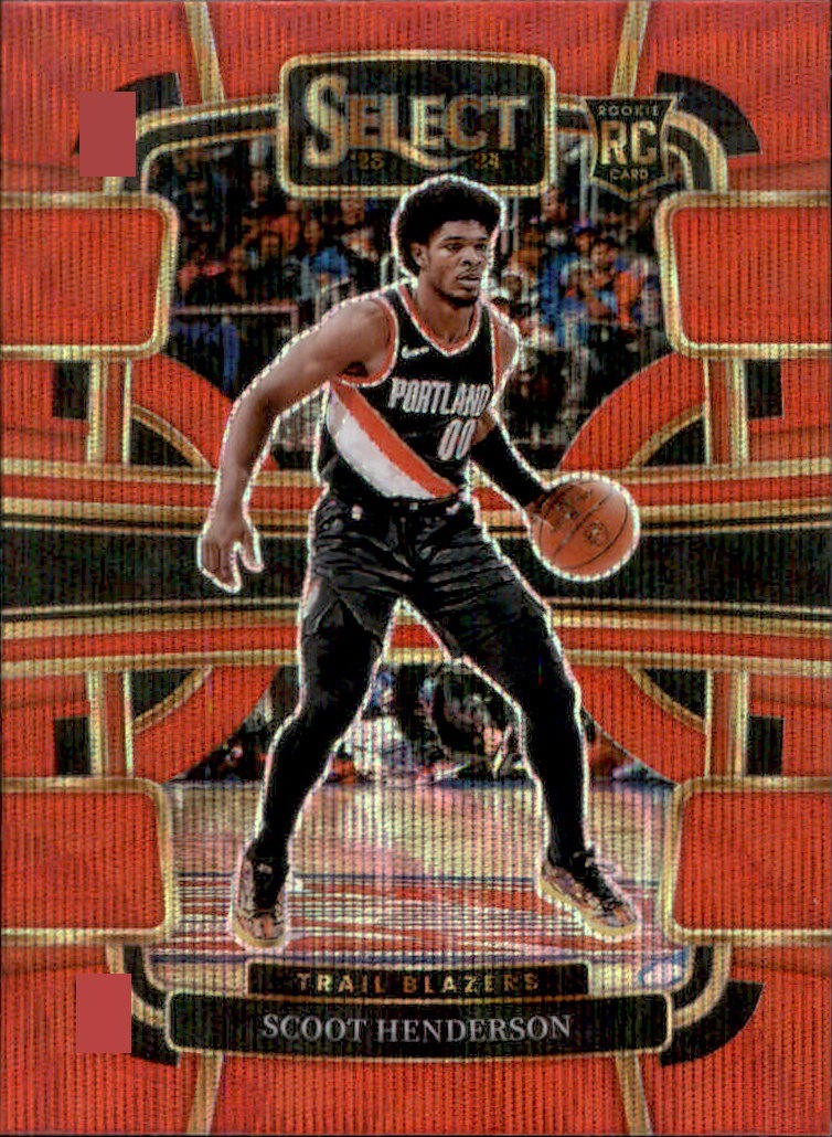 2023-24 Panini Select #77 Scoot Henderson Red Wave Prizms
