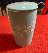 Tea Forte Snowflake Mug with Lid and Infuser