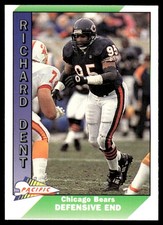 Richard Dent 1991 Pacific #47 Chicago Bears NFL READ FREE SHIPPING AutographDen