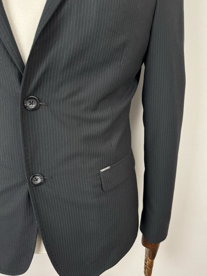Blazer de dos piezas a rayas Diesel de protección superior para hombre talla 46 Foto 3 de 4