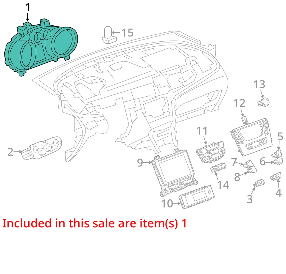 Cuadro de instrumentos velocímetro Buick Encore 2017-2017 medidores 42539743 bajo 9 V Foto 3 de 4