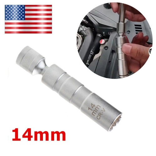14mm 3/8" Drive Magnetic Thin Wall Wobble Spark Plug Sleeve