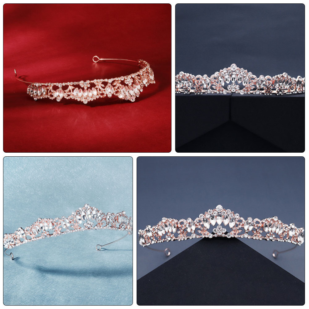 Alloy Bridal Tiara Party Crown Wedding Accessories Tsj2776rg Bride