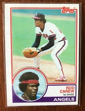 1983 Topps - #200 Rod Carew HOFer - near mint condition - FREE SHIPPING