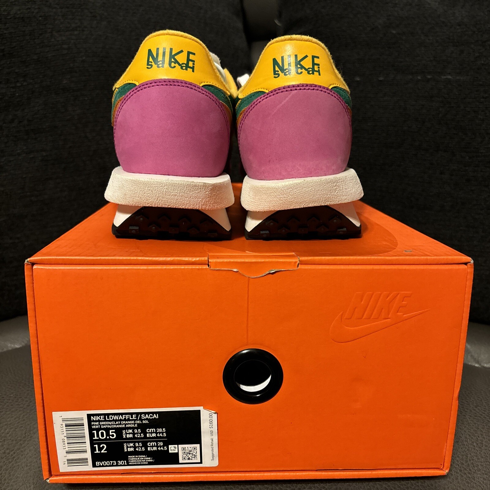 SACAI X NIKE Taglia 10 5 Nike sacai x LDWaffle verde pino