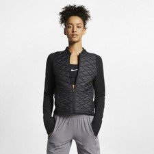 Nike Aerolayer Thermore Women`s Running Jacket Full Zip Cj5559 010 Black