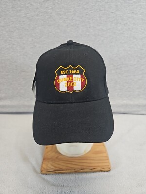NWT Quake City Caps Quake City 2002 Adjustable Black Cap (2s7)