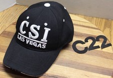 YOUTH BOYS CSI LAS VEGAS HAT BLACK EMBROIDERED STRAPBACK ADJUSTABLE VGC C22