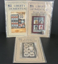 Liberty Homestead Patterns Quilt Lot of 3 Saltbox Soldiers Rabbits Blue Whale 